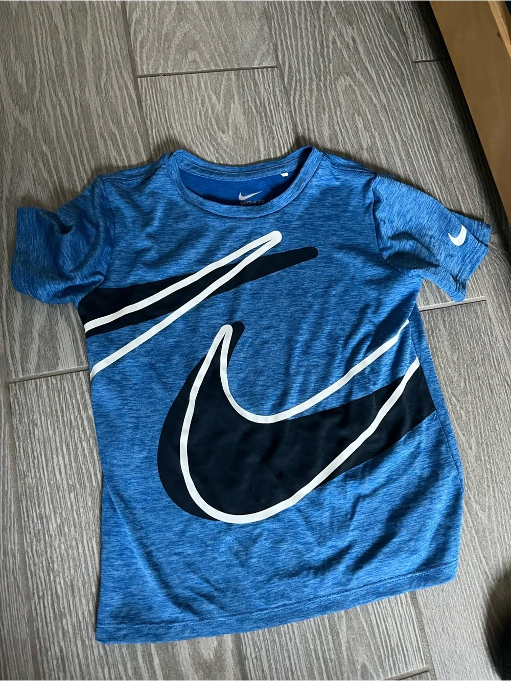 Nike Kids Blue Graphic Swoosh Tee